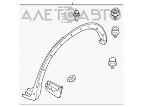 Rear left wing arch trim Mazda CX-5 13-16