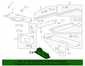 Ceiling light rear 3 row Ford Explorer 20 - black, scratches