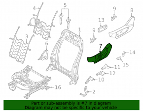 Black driver's seat side trim, left, Ford Escape MK4 20-22