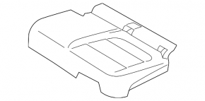Lincoln Corsair 20-26 black leather rear seat cushion cover, 2nd row, left