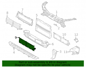 Lower radiator deflector blinds for Land Rover Discovery Sport 2013-2014, 2.0