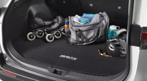 Toyota Rav4 19 trunk mat - black cloth, without subwoofer