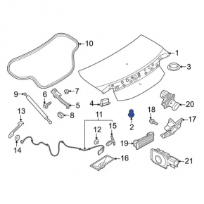 Boot lid bumper left Ford Mustang mk6 15-