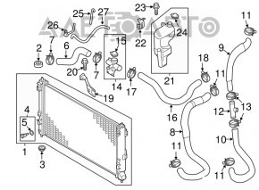 Radiator cooling water Mitsubishi Outlander Sport ASX 10- 2.0 2.4 TYC