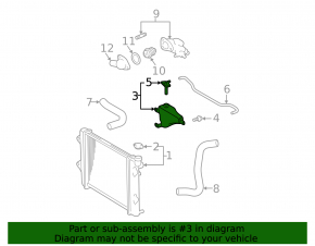 Expansion tank cooling Lexus GX470 03-09