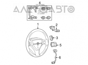 Naked steering wheel Chrysler 200 11-14