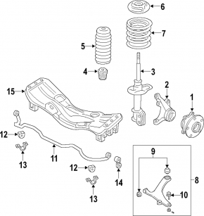 Rear right shock absorber Subaru Legacy 13-14