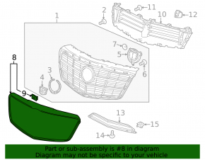 14-15 Cadillac CTS grille surround