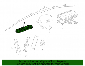 Airbag knee driver's left Chevrolet Malibu 16-