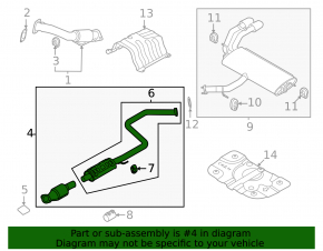 Exhaust line middle section with catalytic converter Hyundai Elantra 21-23 1.6