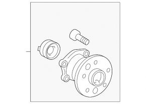 Rear right hub Lexus ES300h ES350 13-18 GSP