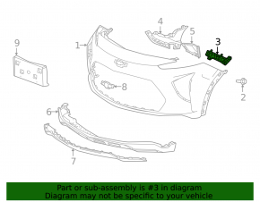 Front bumper mount right Chevrolet Bolt EUV 22-23