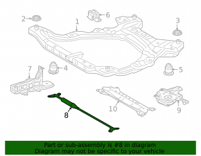 Front subframe strut bar Lexus ES250 ES300h ES350 19-
