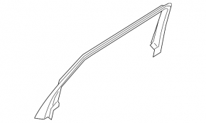 Audi E-Tron 19-23 black inner rear right door frame without curtain