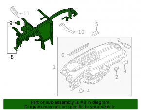 Under-torpedo pipe reinforcement Audi Q7 16-19