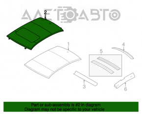 Metal roof Chrysler 200 11-14 under the hatch