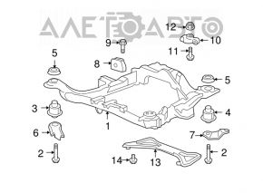 Front left subframe burr for Acura MDX 07-13