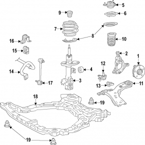 Front subframe Toyota Camry v70 18- OEM