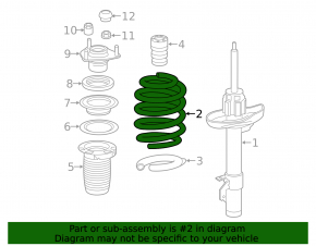 Front right spring Acura MDX 14-16