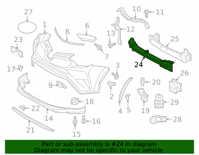 Toyota Rav4 16-18 front bumper absorber, cracks