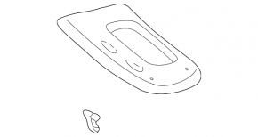 Lexus ES300 ES330 center console trim, beige leather, dark wood