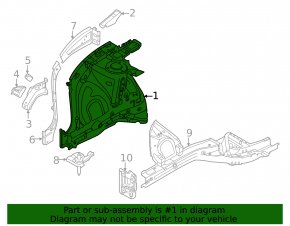Front right quarter panel Kia Sportage 23-25 2.5