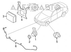 Front parking sensors BMW 3 F30 12-18 0263013512, without ring