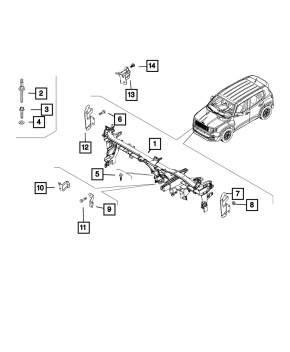 Under-torpedo pipe reinforcement Jeep Renegade 15-15