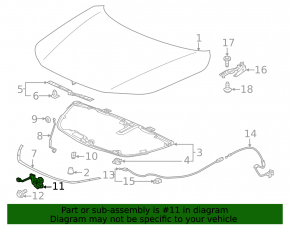Hood Lock Honda Civic XI FE/FL 22-