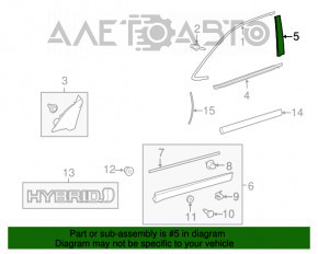 Front left side door trim for Toyota Highlander 2014-2019