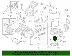 VW Touareg 11-17 heater fan motor