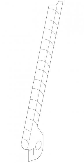 Front left door glass guide Nissan Leaf 18- rear