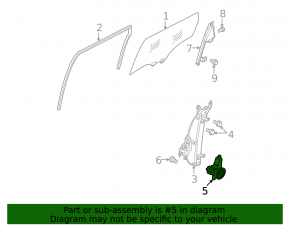 Rear left window motor for Nissan Rogue 2015