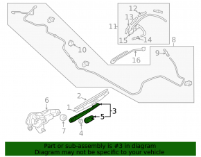 Rear wiper arm Mitsubishi Eclipse Cross 18-20