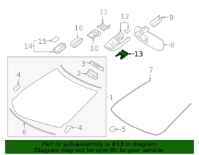 Interior mirror cover for Lexus RX 16-22 for camera, small part