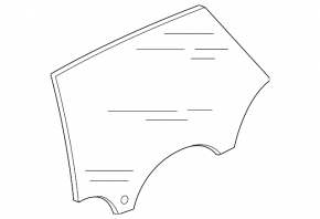 Glass of the rear right door Audi A5 F5 17- 5D