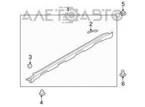 Left threshold Subaru Outback 10-14