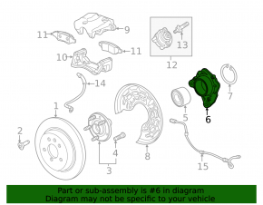 Shock absorber strut assembly rear left Buick Encore 13-19