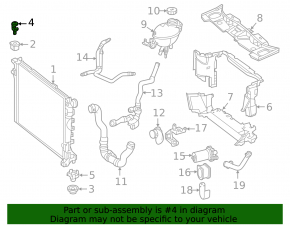Upper left radiator bracket for Mercedes W213 E 17-23, plastic
