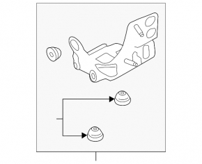 Bracket for ABS block Lincoln MKZ 13-20 hybrid
