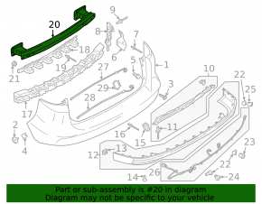 Ford C-max MK2 13-18 rear bumper reinforcement
