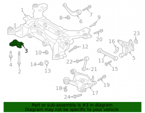 Rear subframe burr right Lincoln MKZ 13-20