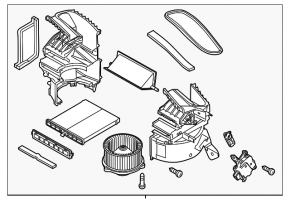 The bare fan housing, right side of the Mazda 6 14-15