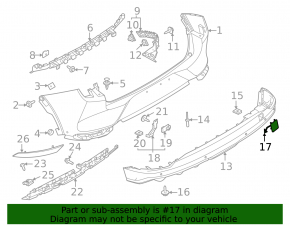 Ford Mustang Mach-E 21-23 Rear Bumper Tow Hook Cap