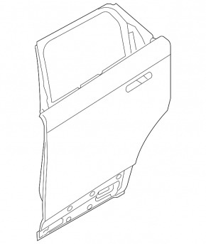 Bare rear right door for Land Rover Range Rover Velar 18-23 white 1AA