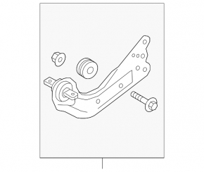 Rear left longitudinal arm Mazda CX-9 16-