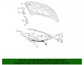 Bonnet Lock Release Cable Front Part Volkswagen ID.4 21-23