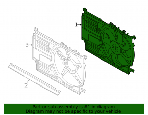 Diffuser radiator shroud assembly BMW X1 F48 16-22 B46 850W