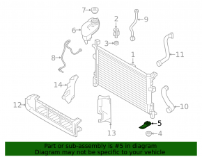 Radiator bracket lower right Infiniti QX30 17-19 plastic