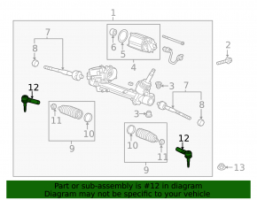 Tie Rod End Right Chevrolet Malibu 16-